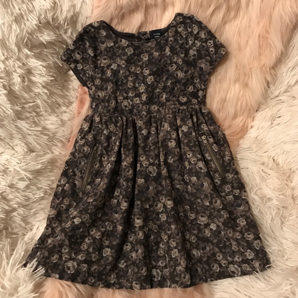 Baby Gap Floral Pattern Corduroy Dress